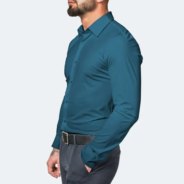 Camisa Sociale Masculine Premium avec Coupe Tailleur