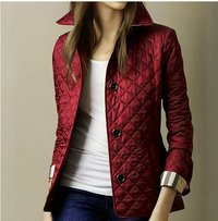 Veste Femme Evelyn en Coton Premium à Finition Soignée - Rouge / S