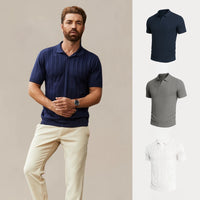 BUY 1, GET 3 – PREMIUM EDITION TEXTURED TEE SET - BLEU MARINE • GRIS • BLANC / S